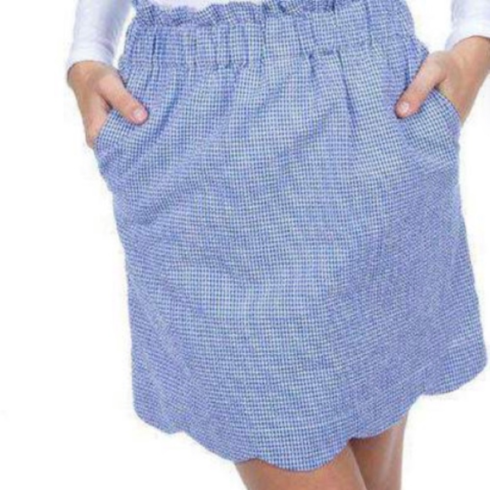 Lauren James Gingham Scalloped Skirt